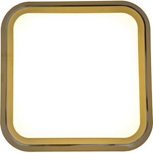 Quadratische, graue LED-Deckenleuchte Lucky von Näve mit neutralweißem Licht.