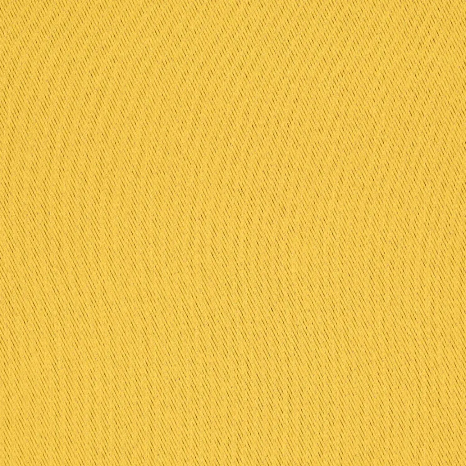 Senfgelber Polyester-Verdunkelungsvorhang mit feiner, diagonal gewebter Stofftextur.
