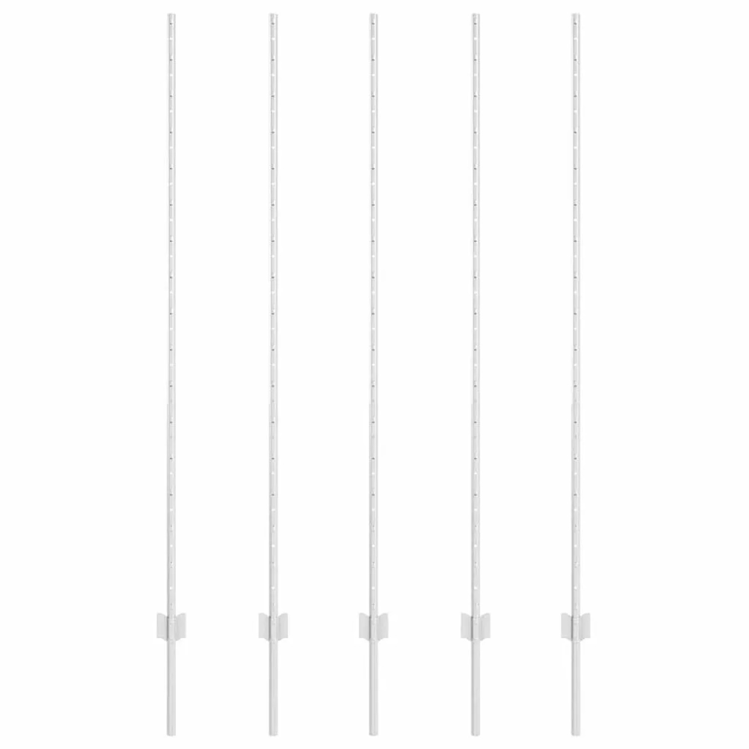 vidaXL Zaunpfosten 5 Stk Silber 160 cm Stahl 42006304 günstig online kaufen