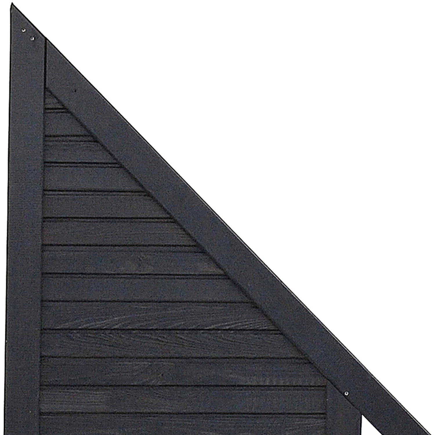 Anthrazitfarbenes Anschlusselement für Duo Sichtschutzzaun, 180x90/90 cm, aus lasiertem Kiefernholz.