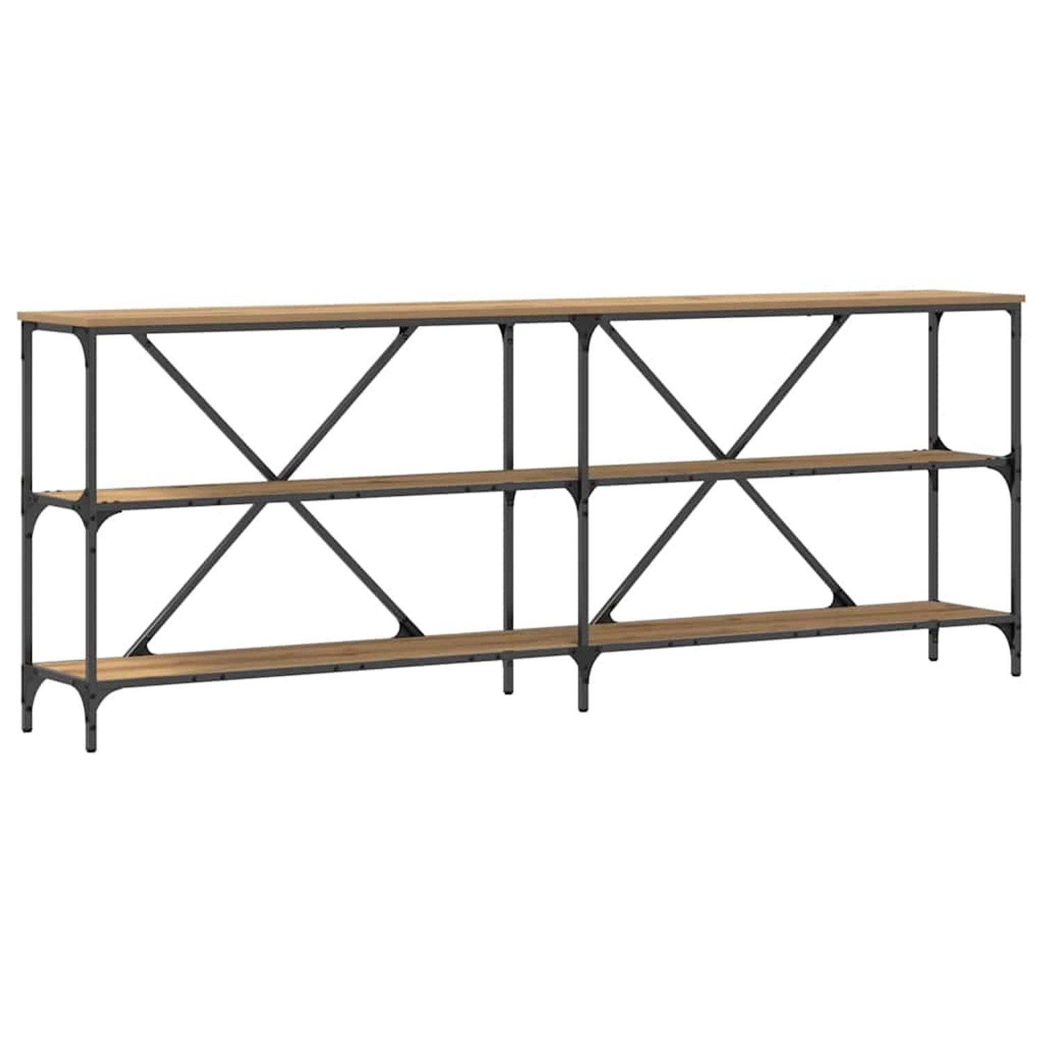 vidaXL Konsolentisch mit Regal Artisan-Eiche 200 x 30 x 75 cm 863446 günstig online kaufen