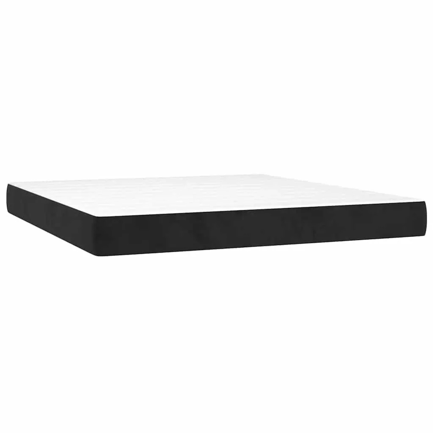 vidaXL Taschenfederkernmatratze Mittel Schwarz 160x220x20 cm Samt 4016626