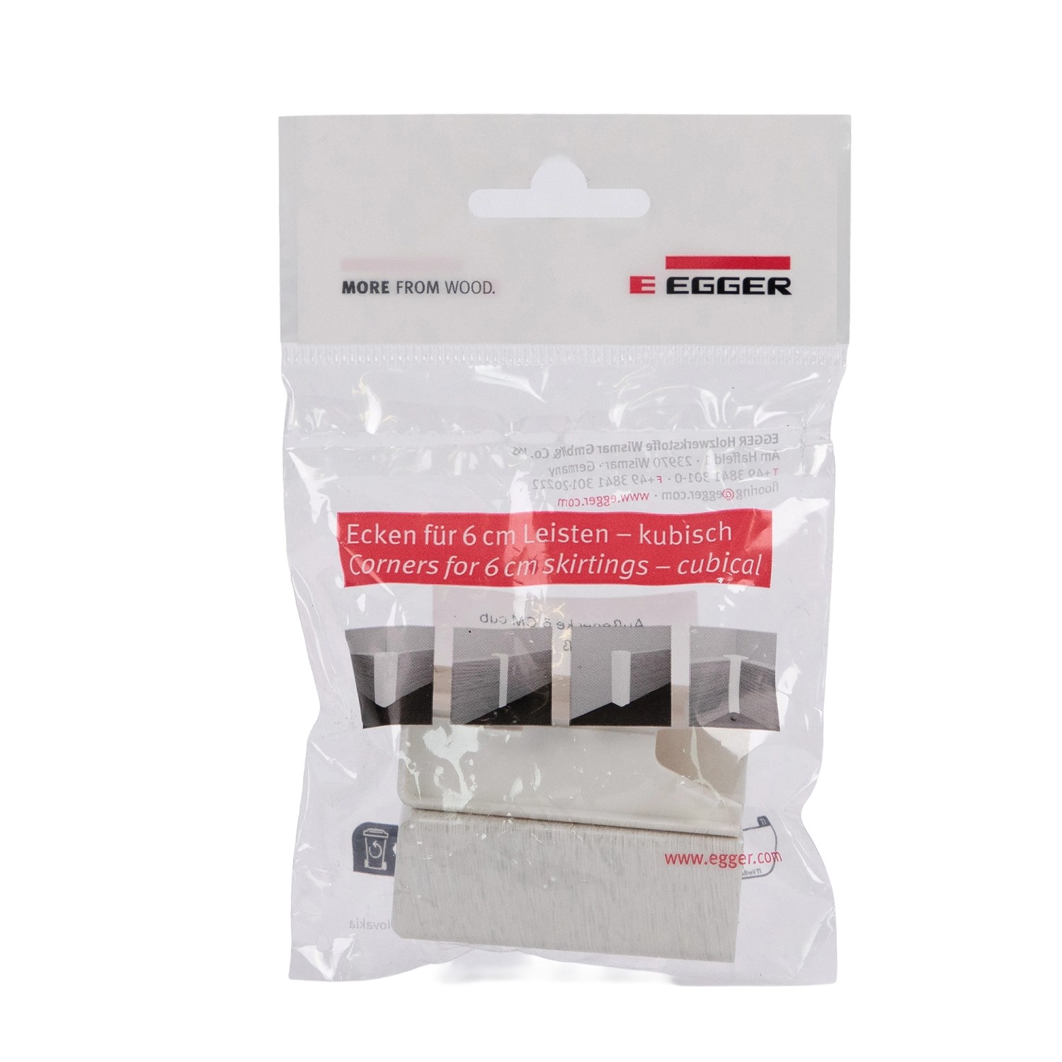 Egger Außenecke Kubisch 6 cm Eiche Weiß 2 Stück günstig online kaufen