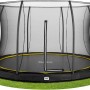 Schwarzes Salta Comfort Edition Bodentrampolin ø 366 cm mit Sicherheitsnetz.
