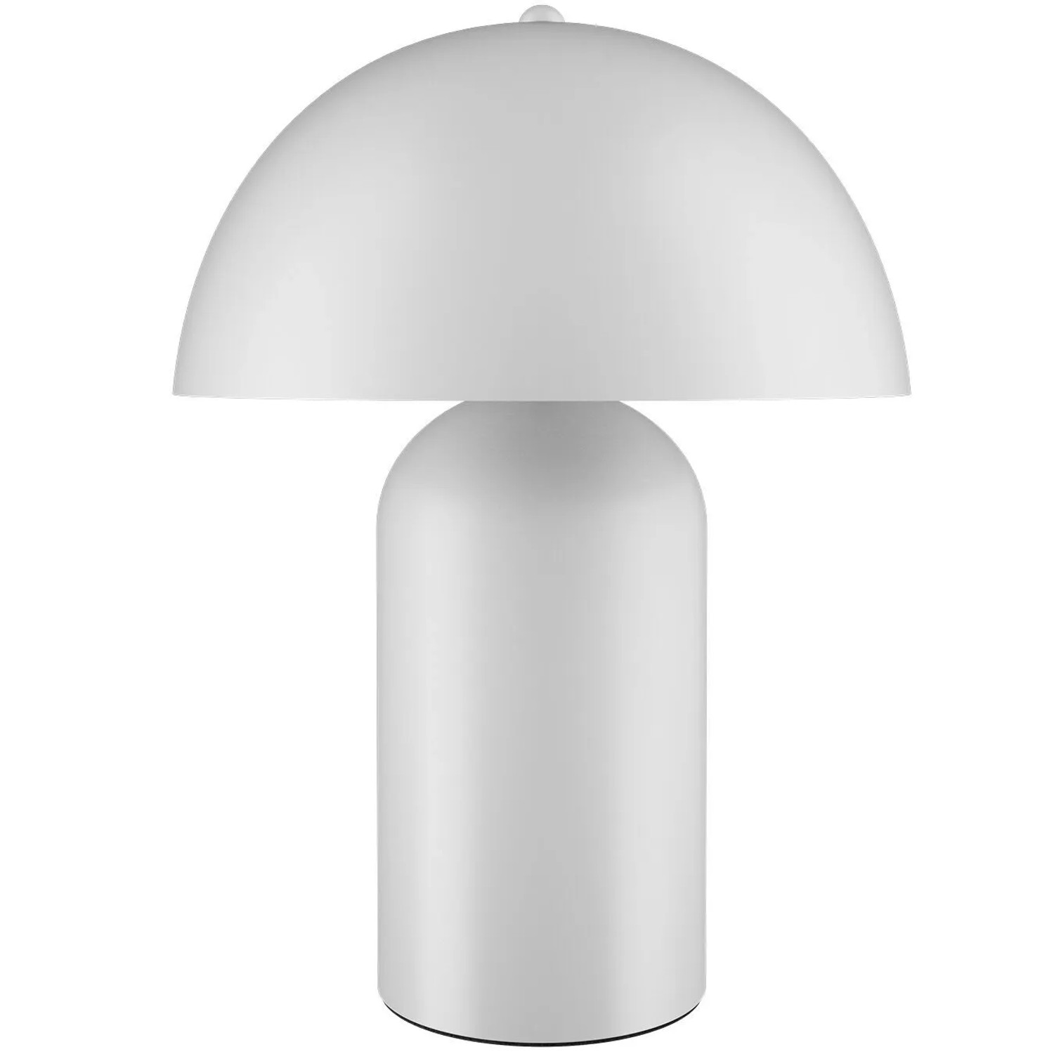 Tectake Akku Tischlampe Kade Retro Pilzdesign Im 70Er Jahre Stil  Indirektes Licht Beschichteter Stahl  3 Helligkeitsstufen  5 W  25 x 25 x 34 cm Weiß