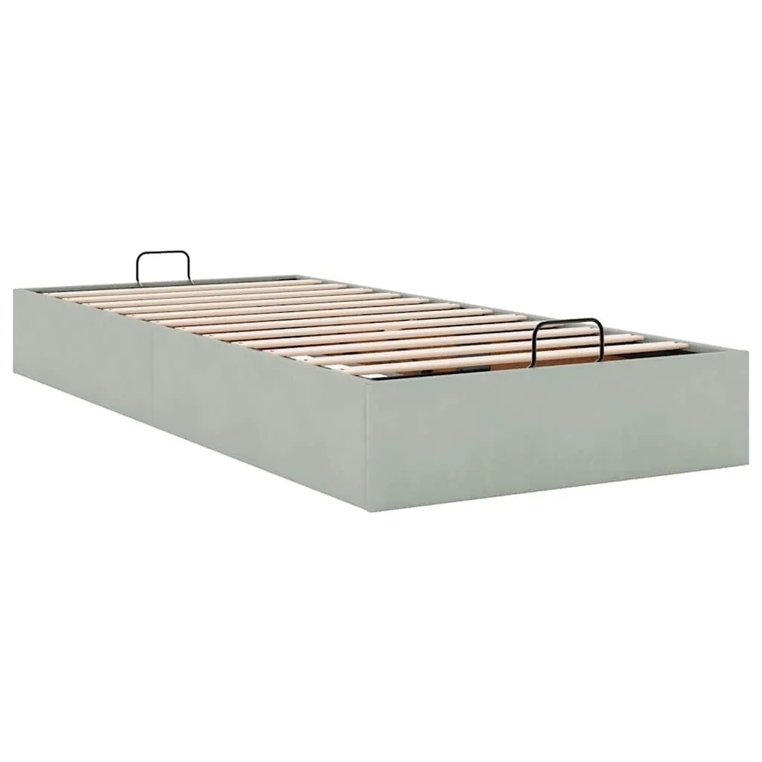 vidaXL Ottoman-Bett ohne Matratze Hellgrau 100x200 cm Samt 3310943_6