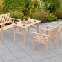 Merxx Gartenmöbel-Set Sylt, 4-teilig aus Kiefernholz mit Tisch, Bank und zwei Stühlen.