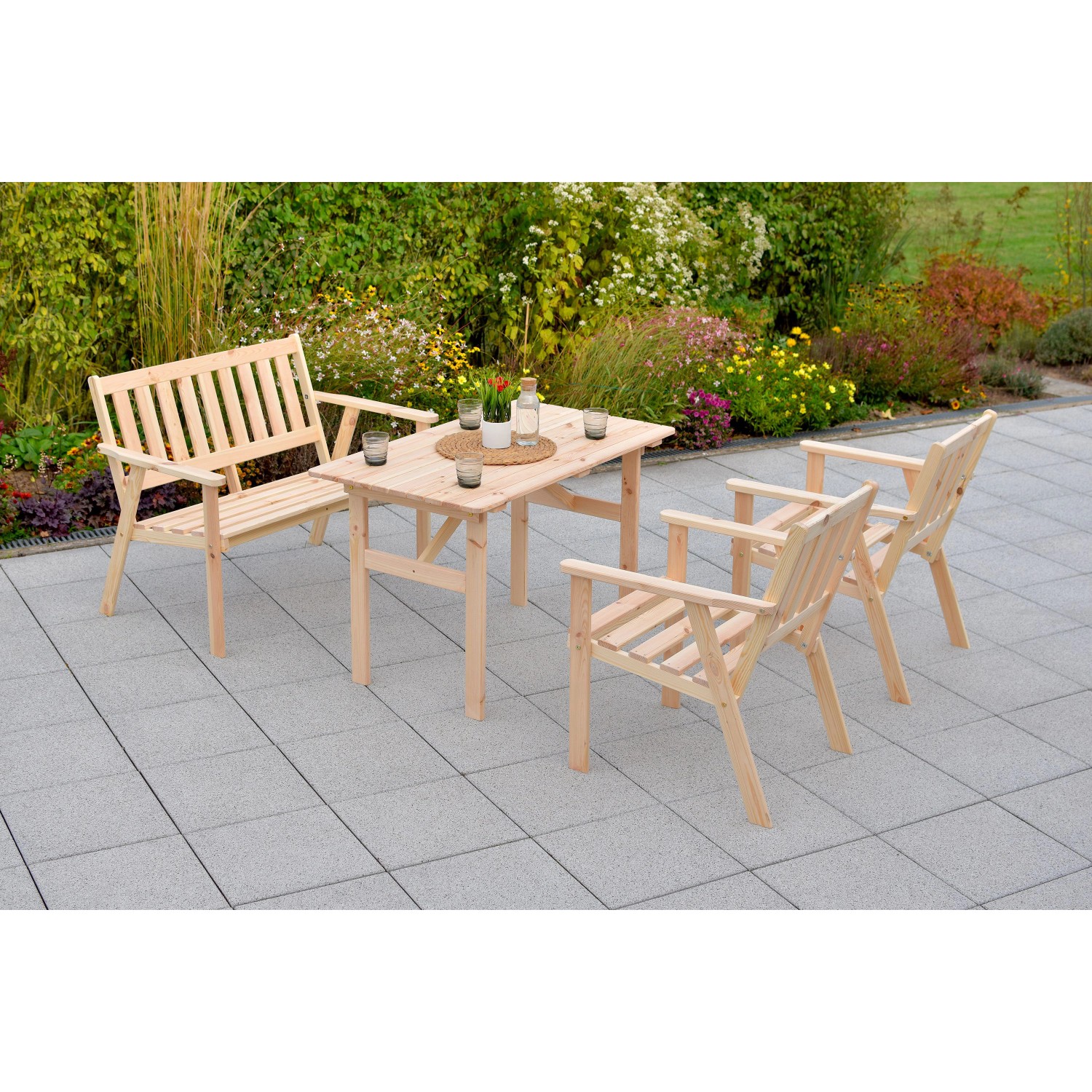 Merxx GartenmöbelSet Sylt 4teilig Kiefer kaufen bei OBI
