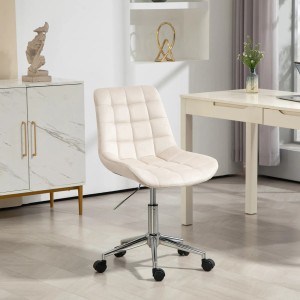 Svita Micky Kinder Bürostuhl, creme, höhenverstellbar und drehbar. Ideal für das Kinderzimmer.