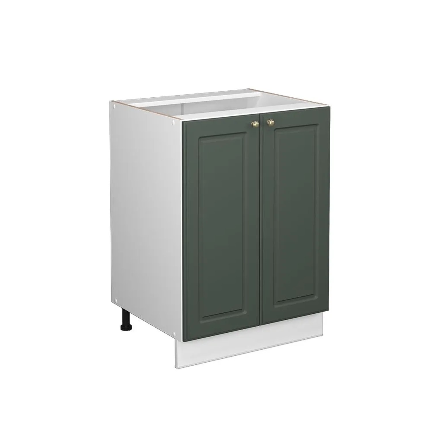 Vicco Küchenunterschrank Fame-Line Grün-Gold Landhaus Weiß 60 cm ohne Arbeitsplatte