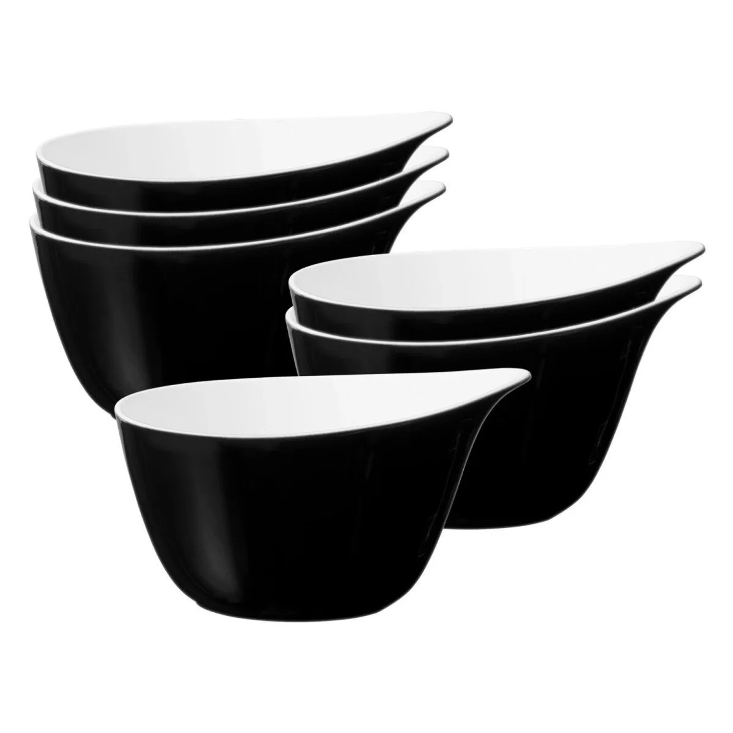 Seltmann Weiden Life Fashion Müslischale 16 x 14 cm 6er Set Glamorous Black