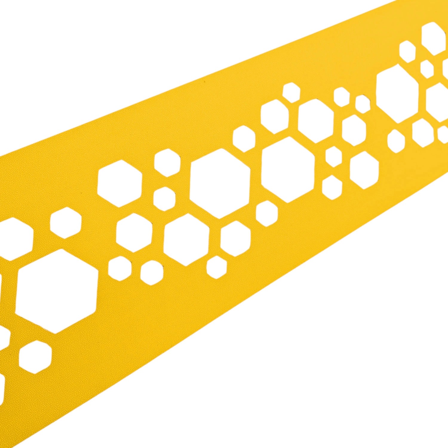 zaunzu Sichtschutz PREMIUM Dekor Hexagon Einzelstreifen Gelb 2,55m
