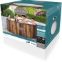 Verpackung des LAY-Z-SPA Helsinki AirJet Whirlpool mit Holzoptik, 180 x 66 cm.