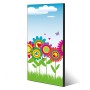 Bunte Banjado Magnettafel mit Blumenmotiv, 37x78cm, ideal als Pinnwand oder Wanddeko.
