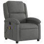 Dunkelgrauer vidaXL Massagesessel Modell 7 aus Samt mit elektrischer Funktion.