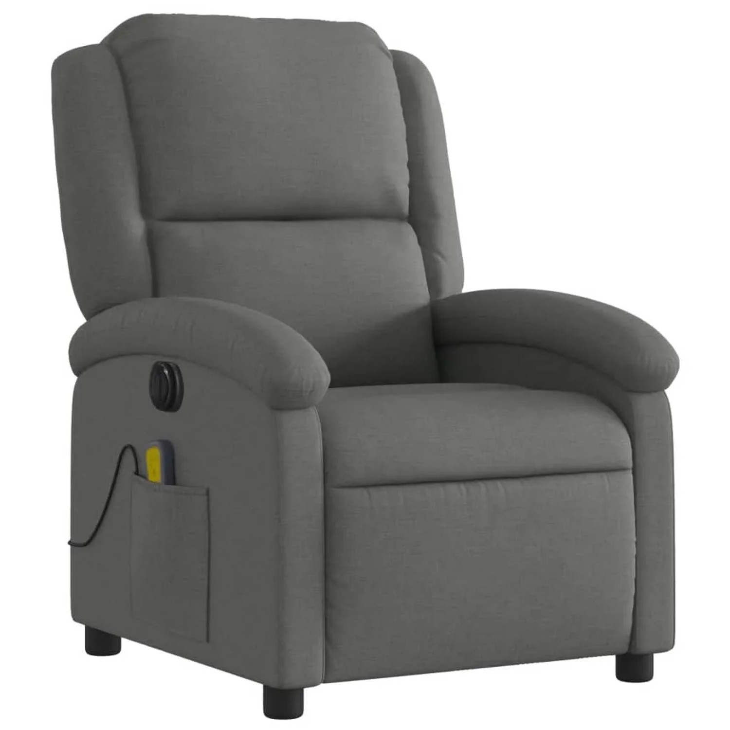 Dunkelgrauer vidaXL Massagesessel Modell 7 aus Samt mit elektrischer Funktion.