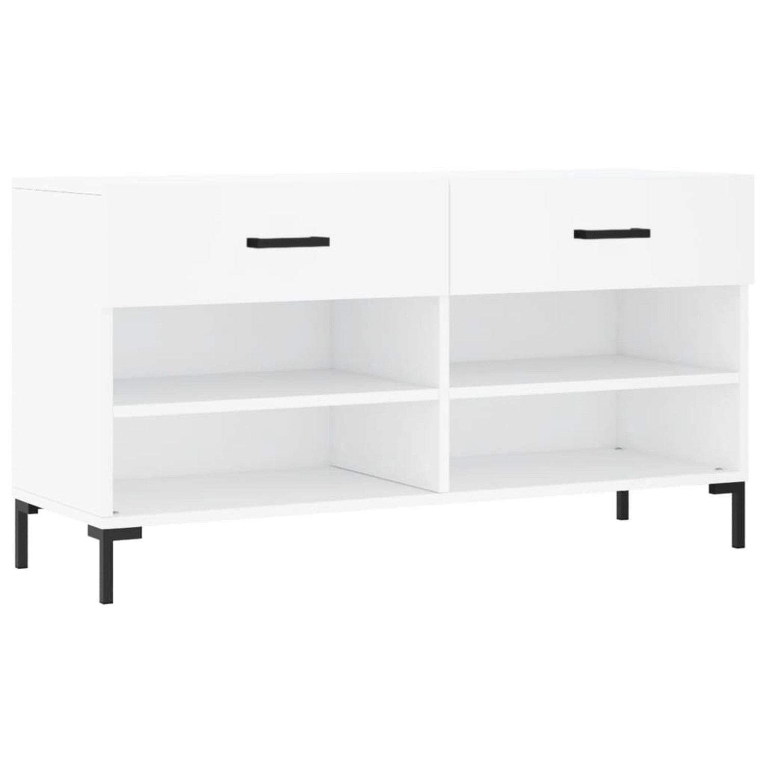 vidaXL Schuhbank Weiß 102x35x55 cm Holzwerkstoff 829740 günstig online kaufen