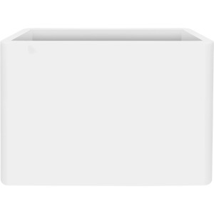 Weißer Elho Pure Soft Brick Divider Pflanzkübel mit Rollen, 80x30x59 cm.