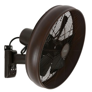 Lucci Air Retro Wandventilator Breeze Wall in Bronze mit Fernbedienung.