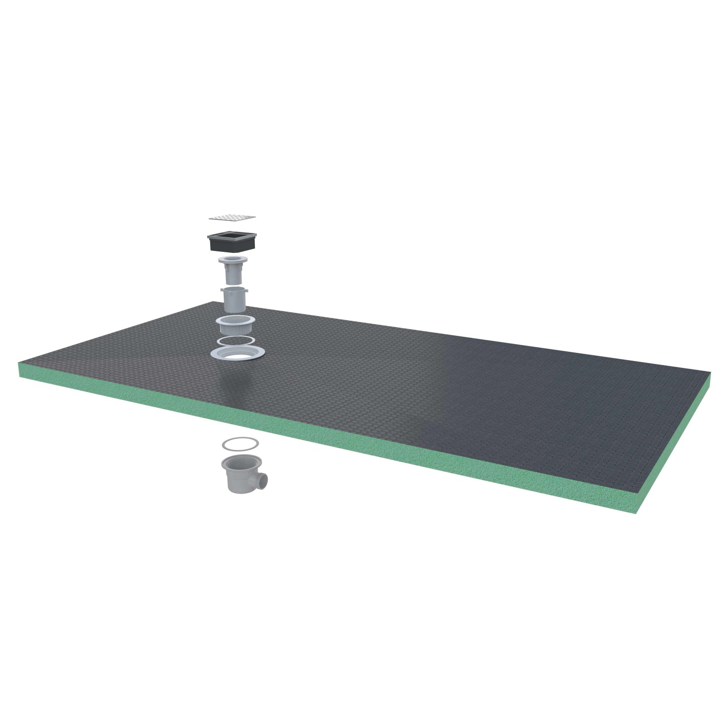 AICA 160x80cm XPS Platten 4cm Duschwanne Duschtasse Duschplatte Fliesenplat günstig online kaufen