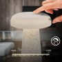 Brilo Akku Tischleuchte Cloud Travertin, dimmbar per Touch. Design-Tischlampe für Innen & Außen.