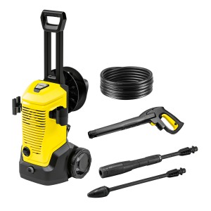 Kärcher Hochdruckreiniger K 4 Premium Universal mit Zubehör wie Pistole, Strahlrohr und Schlauch.