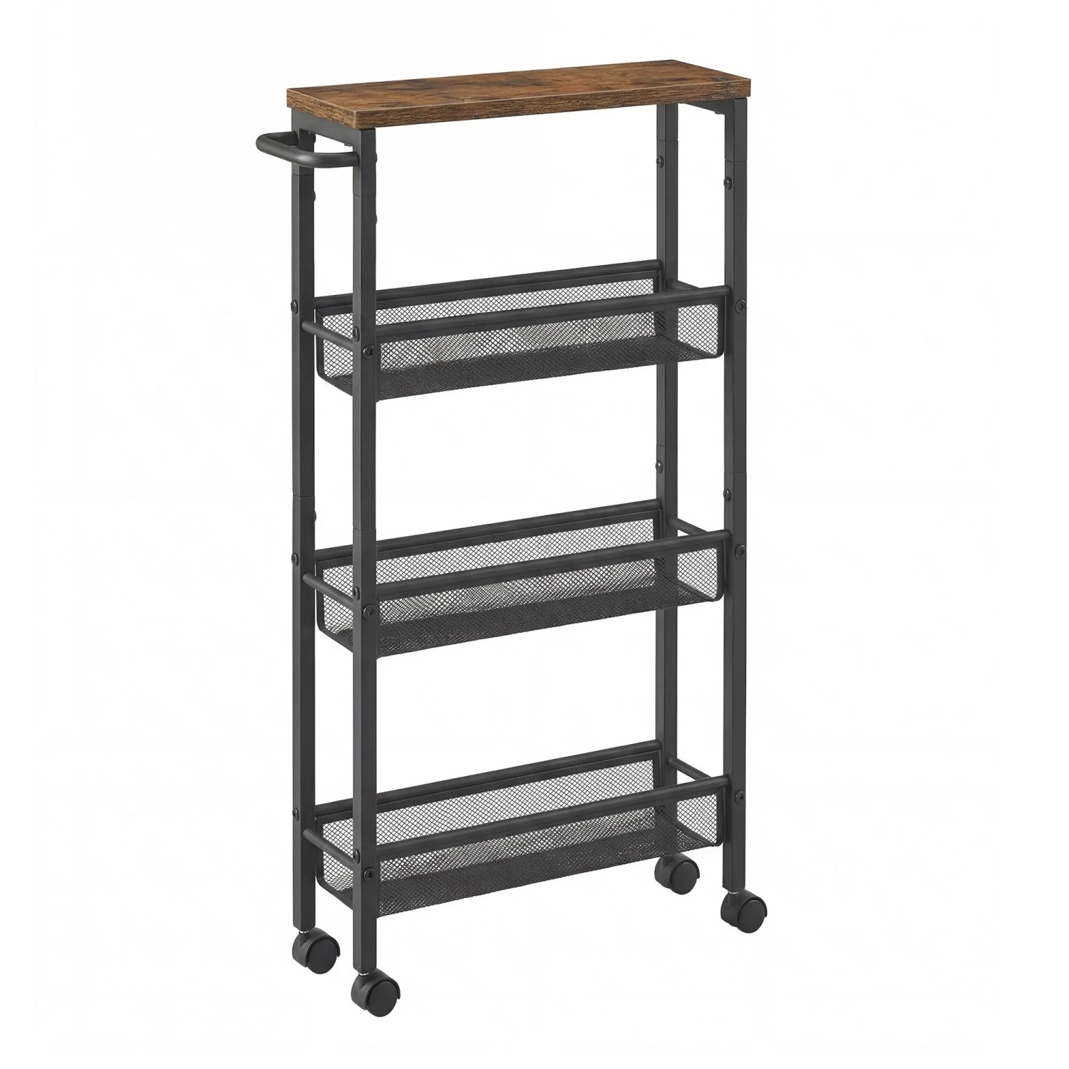 Vasagle Servierwagen 77 cm x 41 cm x 13 cm Braun-Schwarz