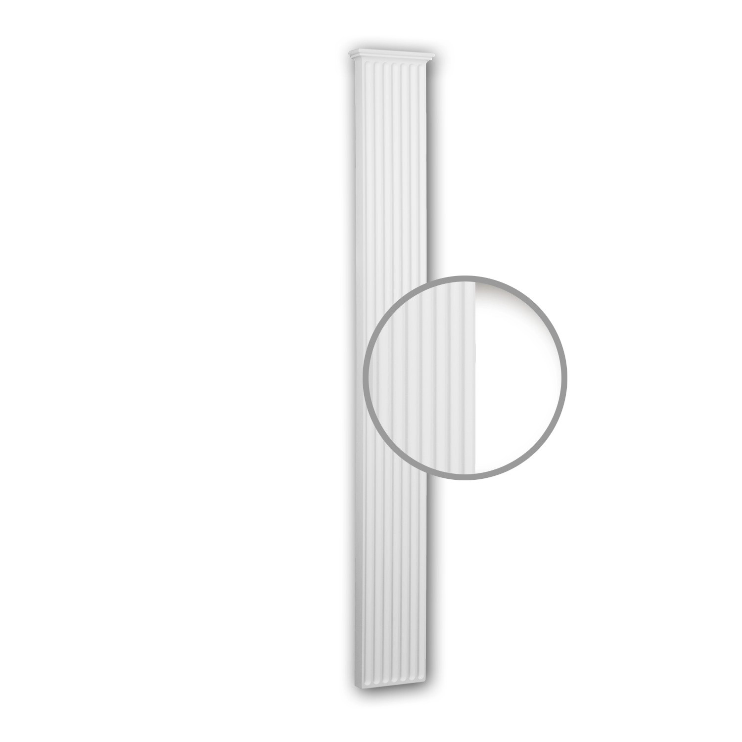 PROFHOME 422301 Pilaster Schaft Fassaden Element Pilaster Außenstuck, 29,2 cm x 8,6 cm x 220 cm Weiß