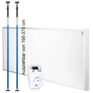 Allegra24 Infrarottrockner T300 mit Zubehör: Montagestützen & Thermosteuerung für elektrische Heizgeräte.