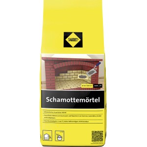 Sakret Schamottemörtel 5kg, grauer Trockenmörtel für Kamine und Öfen.