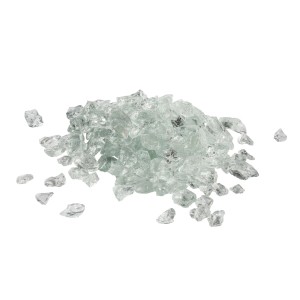 Klares Teamson Home Feuer Glas (4 kg) für Feuerschalen, reflektierend und hitzebeständig.