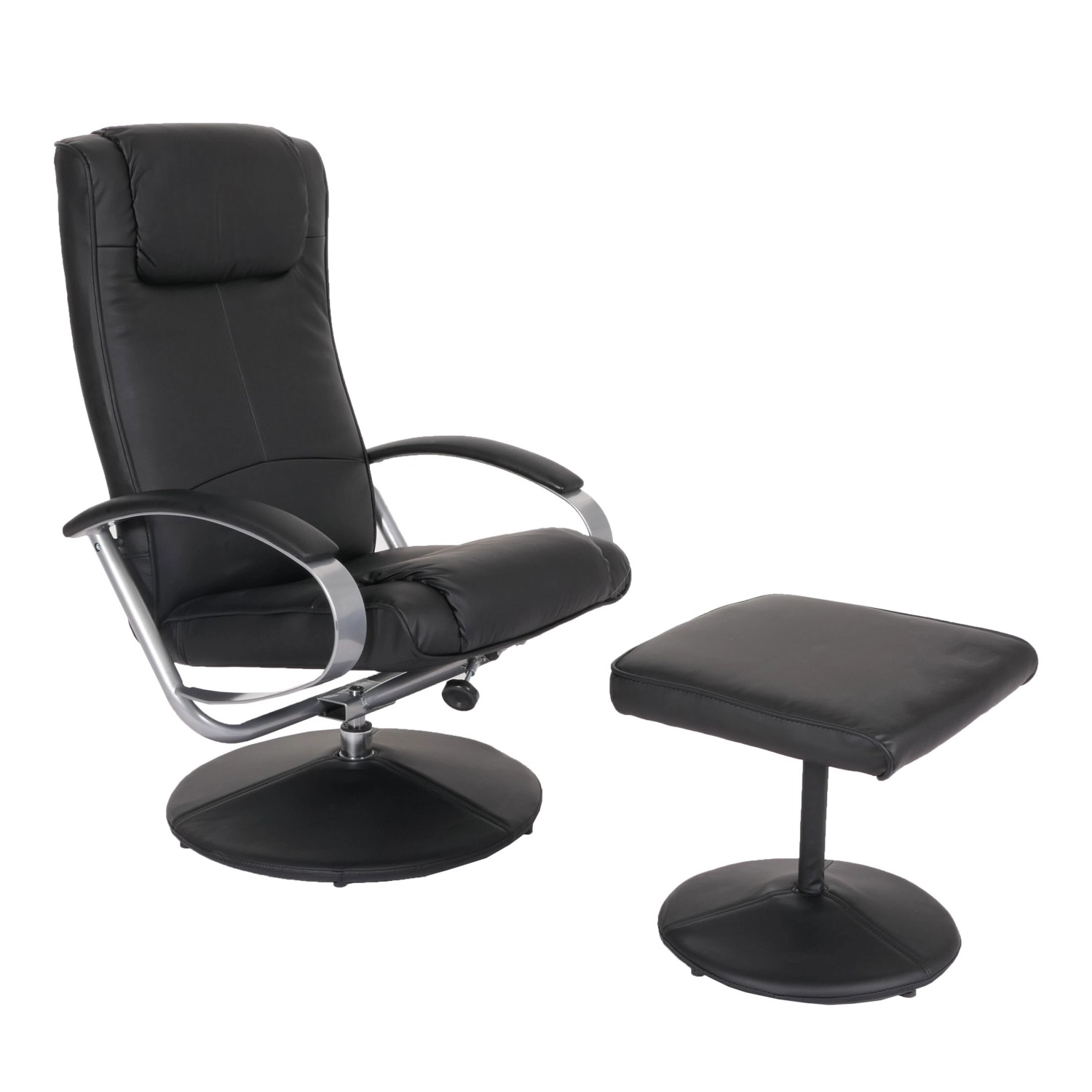 MCW Relaxsessel Siena mit Hocker Schwarz günstig online kaufen