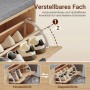 SoBuy Schuhbank FSR211-N mit verstellbarem Fach für verschiedene Schuhe.
