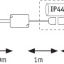 Schemazeichnung Paulmann MaxLED Flow RGB Set: LED-Streifen mit IP20, IP44 und IP67 Schutz.