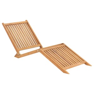 Sonnenliege aus Teak Massivholz, klappbar, für Garten, Terrasse oder Balkon.