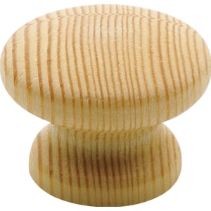 Knopf S87 aus Fichte Natur FSC® für Möbel, naturbelassen und lackiert.