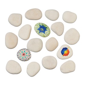 Relaxdays Malsteine Stein Hellgrau Glatt 8 cm bis 11 cm 2 kg