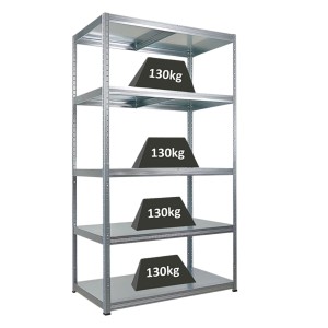 PROREGAL Schwerlastregal Steel Eagle HxBxT 180x100x60cm Fachlast 130kg Verzinkt