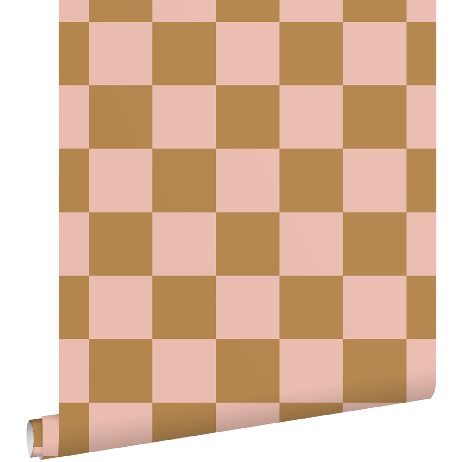 ESTAhome Tapete Karomuster Rosa und Braun 50 x 900 cm günstig online kaufen