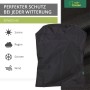 Schwarze, rechteckige Mehr Garten Premium Schutzhülle für Gasgrill.