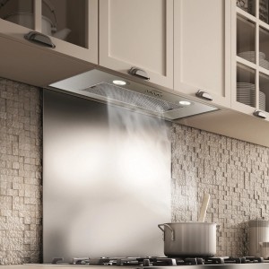 CIARRA Unterbau-Dunstabzugshaube, 52cm, Edelstahl, 3 Stufen, mit LED-Beleuchtung über Kochfeld.