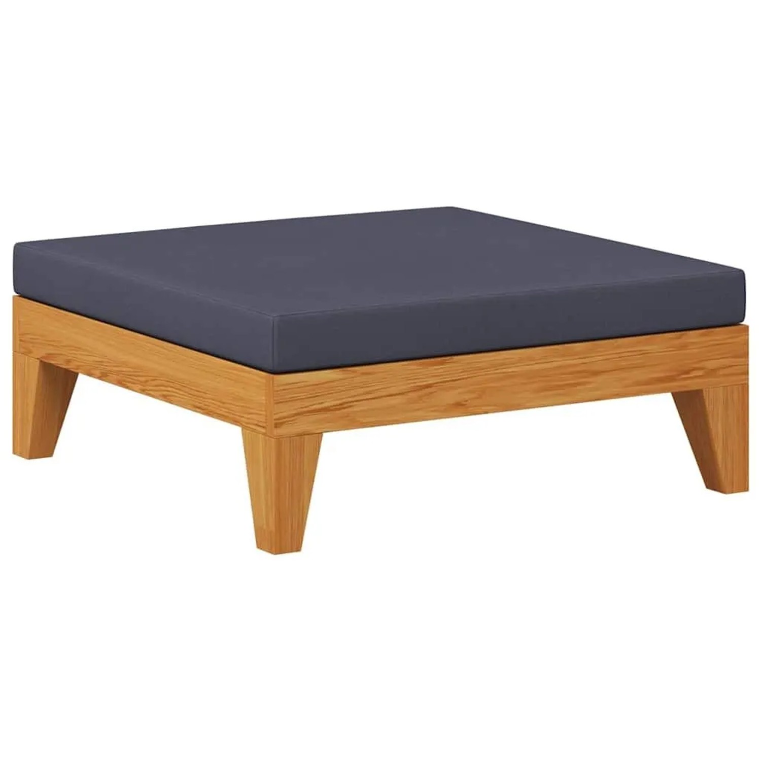 vidaXL Modular-Fußhocker mit Dunkelgrauem Kissen Akazie Massivholz 312153
