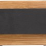 Moderne Trio LED-Wandlampe Arino, schwarz matt mit Holzrahmen, für stimmungsvolle Beleuchtung.
