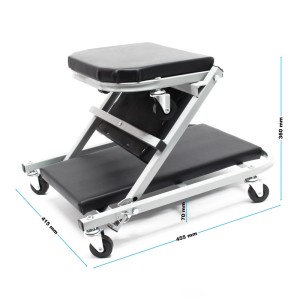 Wiltec Montageliege 90 X 41,5 X 12,5Cm 150Kg Werkstattsitz Werkstatthocker Rollbrett