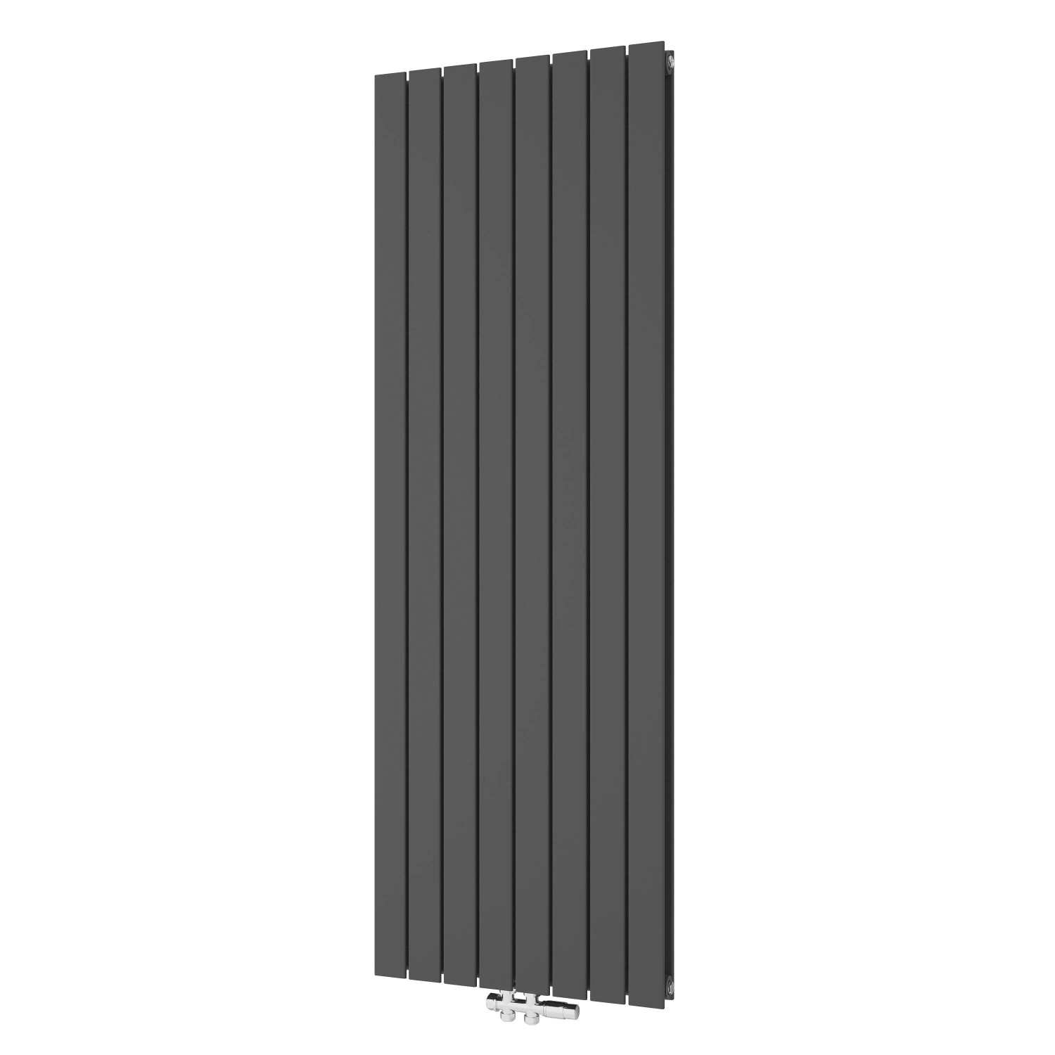 Duschparadies Heizkörper Flachheizkörper für Warmwasserbetrieb 60,2x180cm 2317W Anthrazit Doppellagig Paneelheizkörper
