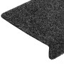 Graue VidaXL Stufenmatte aus Nadelvlies, 65x21x4 cm, Detailansicht.