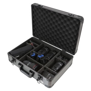 HMF 14502-02 Alu Transportkoffer Kamerakoffer Aufbewahrungskoffer Individuelle Facheinteilung 46 x 15 x 33 cm