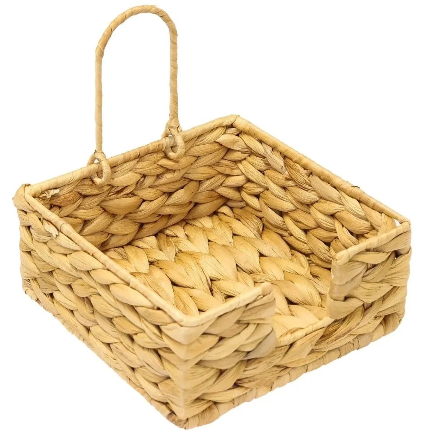 HMF 37239 Serviettenhalter Geflochten Wasserhyazinthe Serviettenständer Sicherungsklemme 19 x 19 x 8 cm