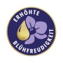 Symbol für erhöhte Blühfreudigkeit der Compo Blattpflege für Orchideen.