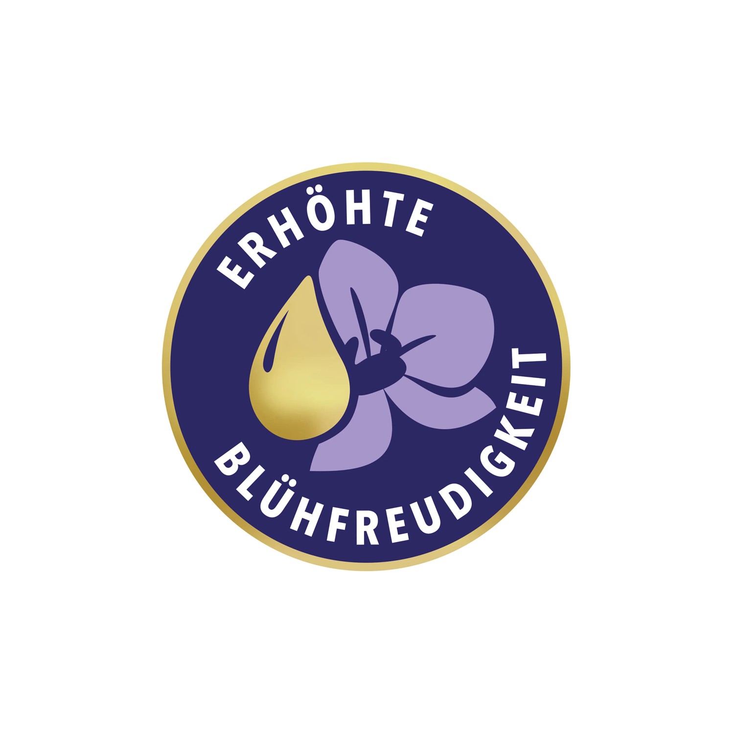 Symbol für erhöhte Blühfreudigkeit der Compo Blattpflege für Orchideen.